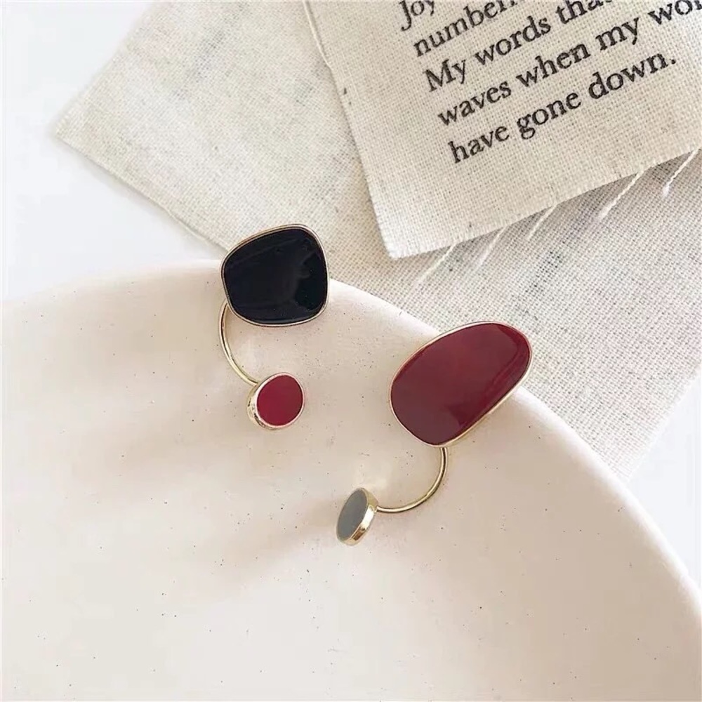 Lacquer Contrast color earrings
